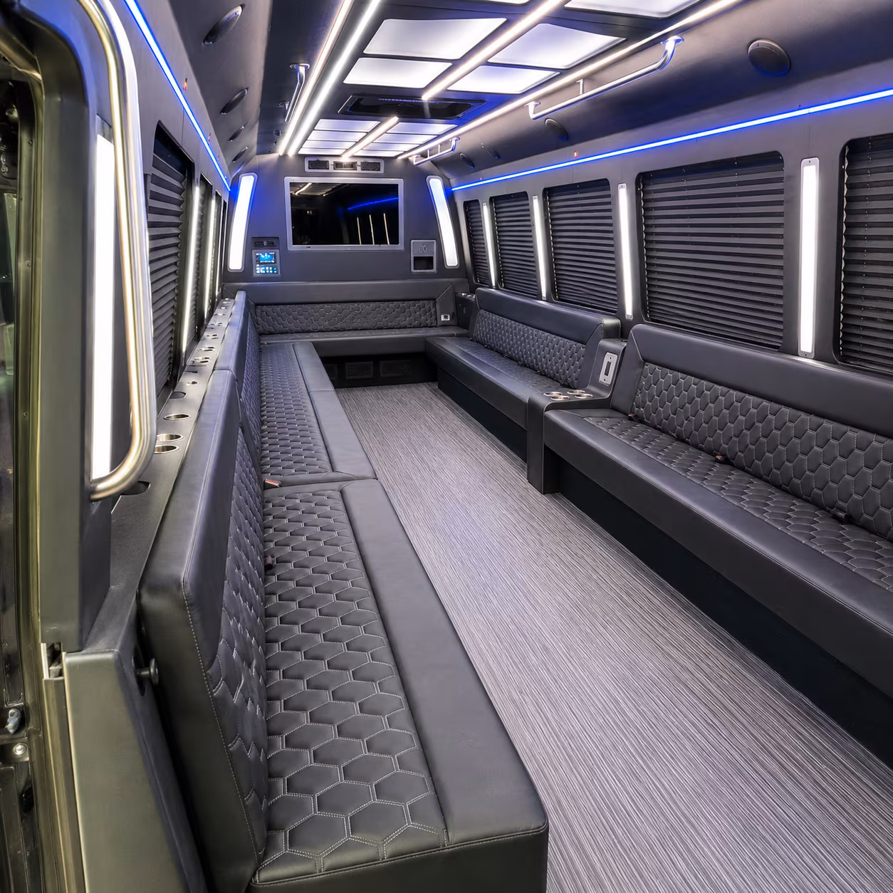 olympia 40 passenger party bus interior