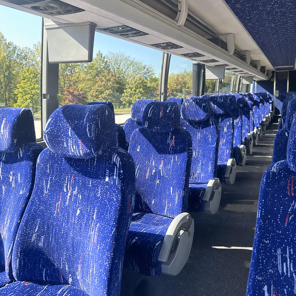 olympia charter bus interior